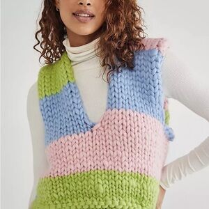 Hope Macaulay Colorful Knit Women's Sweater Vest